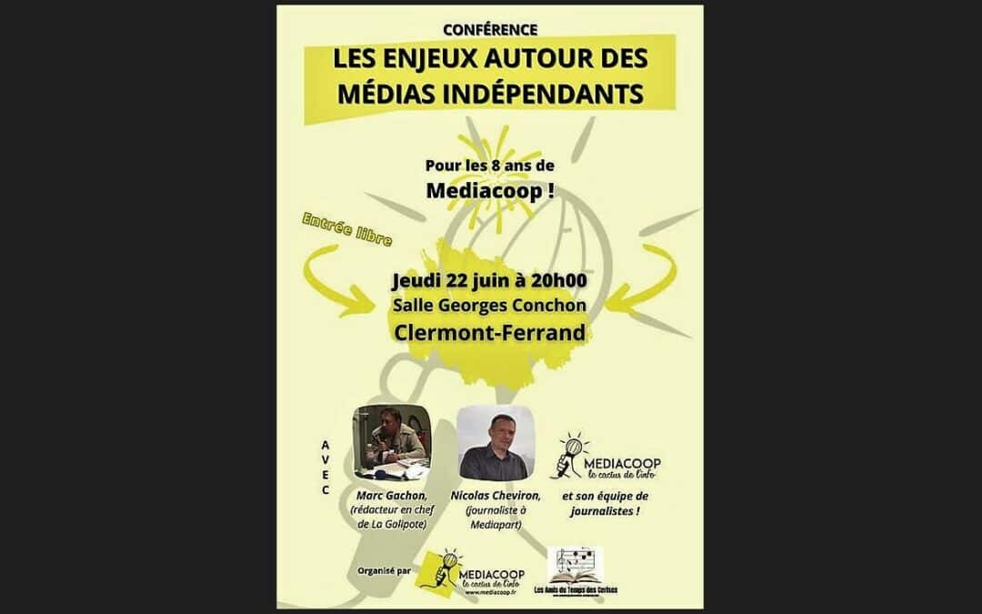 Sur les médias indépendants, conférence à Clermont-Fd